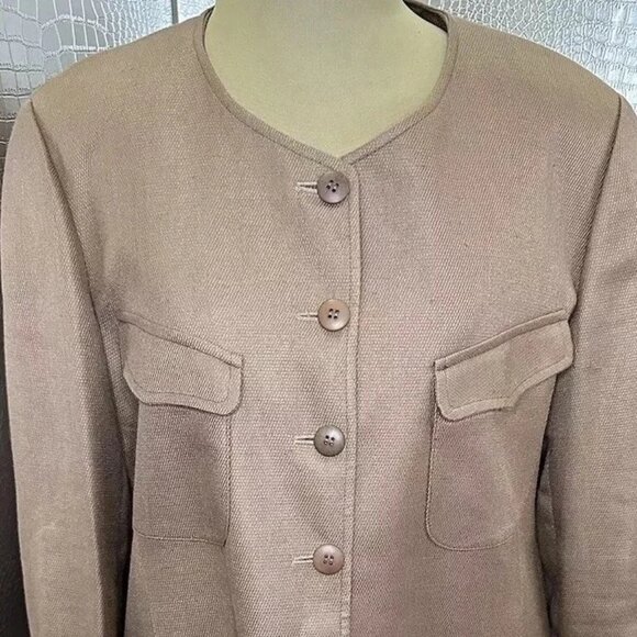 Vintage Women’s Cacharel Collarless Blazer Brown-Size IT 46 - Picture 1 of 6